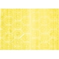 thumbnail image 1 of Ahgly Company Machine Washable Indoor Rectangle Abstract Yellow Contemporary Area Rugs, 2' x 4', 1 of 4