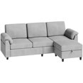 thumbnail image 6 of Sobaniilo 79.1" Sectional Sofa with Movable Storage Ottoman, L-Shaped Convertible Sofa Couch for Small Living Room,  Ottoman, L-Shaped Convertible Sofa Couch for Small Living Room, Light Grey, 6 of 7