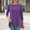 Violet, variante sur Babysbule T-Shirt Décontracté pour Femme à Manches 3/4, Col Rond, Blouse Ample, Haut de Mode Doux et Confortable pour la Maison et le Quotidien