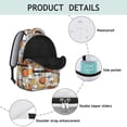 thumbnail image 3 of Basketball and Lightning White Pattern Backpack for School, Cute School Bag with Adjustable Shoulder Straps and Padded Back, 15.3"x11"x7.1", 3 of 4