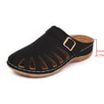thumbnail image 6 of Xdegoge Sandals for Women Casual Summer Closed Toe Cutout Mule Clogs Flatform Slide Slippers Low Wedge Adjustable Buckle Strap Walking Shoes, 6 of 8