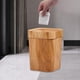 thumbnail image 4 of Bote de basura de grano de madera moderno, cesto de basura reutilizable para A, 4 of 8