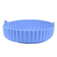 thumbnail image 2 of Freidora de aire resistente al calor Pote de silicona con mango Reutilizable Reutilizables Microondas Bandeja Verduras Cestas de carne de res Hogar Azul sidaley HA059581-03, 2 of 7