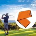 thumbnail image 4 of Cómoda toalla de golf con mosquetón resistente que absorbe el sudor. Toalla para gimnasio al aire libre naranja, 4 of 8