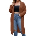 thumbnail image 2 of Gamivast Long Cardigan Sweaters for Women Plus Size Open Front Chunky Knit Lightweight Duster Outerwear Casual Fall Winter Tops Loose Fit Ribbed Cuffs Cozy Sweaters, 2 of 6