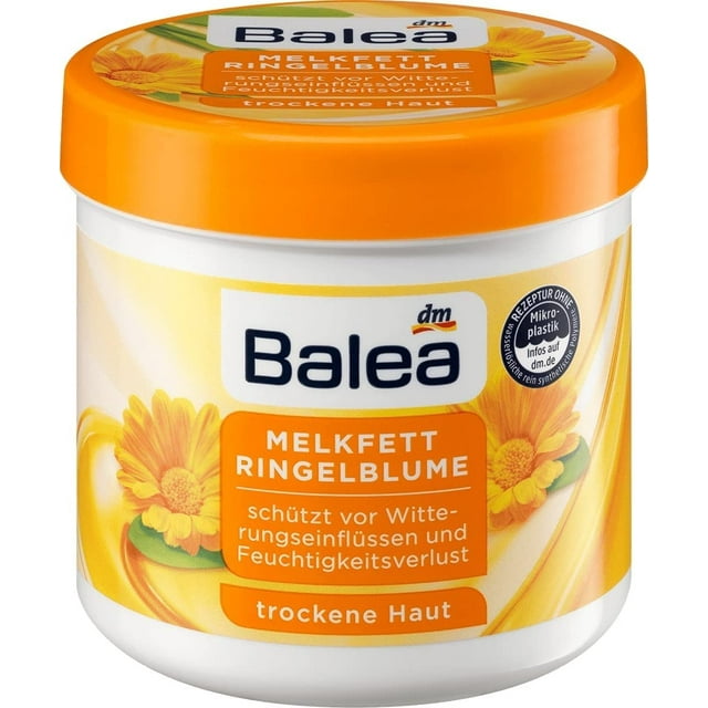 Grasa de ordeño Balea Melkfett - Gel-crema de caléndula - Protege la piel contra daños ambientales / estrés causado por el viento frío, la lluvia, etc. - 250 ml (no probado en animales) por dm-drogeri