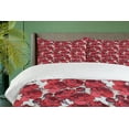 thumbnail image 4 of Ambesonne Floral Duvet Cover Set, Vibrant Roses Bouquet, King, Purple Pink Red, 4 of 6