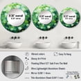 thumbnail image 4 of Designart "Botanical Quarters With A Quirky Twist" Abstract Popart Green Large Round Mirror - Round Bedroom Mirror Wall Decor - Modern Round Printed Mirror - 23" x 23", 4 of 6