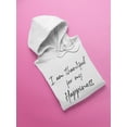 thumbnail image 3 of Thankful For My Happiness Design Hoodie Women -GoatDeals Designs, Female 3X-Large, 3 of 4