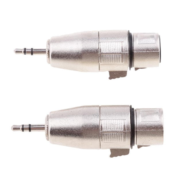 2Pcs Mini 3.5mm a XLR Conector de adaptador de micrófono de para micrófono estéreo Baoblaze aux a xlr hembra