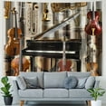 thumbnail image 4 of Orinice Musical Instruments Piano Keyboard Tapestry Wall Hanging Unique Style Graphic Tapestries Home Wall Decor Art for Living Room Bedroom Apartment Farmhouse Dorm - Decorations for Dorm 40x60inch, 4 of 6