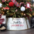 thumbnail image 2 of AuldHome Design Galvanized Metal Christmas Tree Collar (23-Inch Diameter Base); Small Size for Short Trees and Pencil Trees, 2 of 9