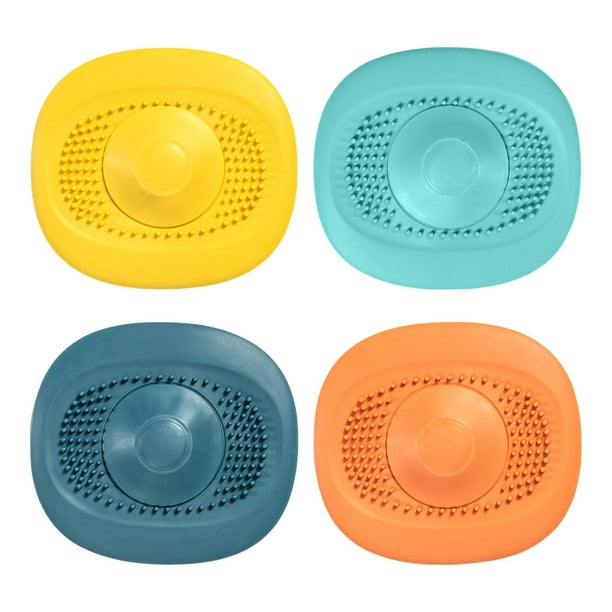 NUOLUX 4Pcs Silicone Sink Strainer Bathroom Floor Drain Cover Bathtub
