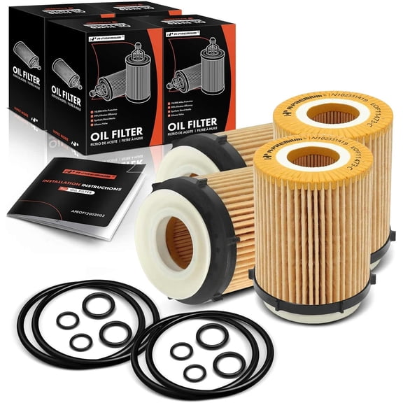 A-Premium 4-PC 10K Miles Protection Oil Filter Compatible with Mercedes-Benz C300, C350e, E300, E350, Sprinter 1500, Sprinter 2500, GLA250, GLB250, GLC300, GLC350e, GLE350 & Infiniti & Freightliner