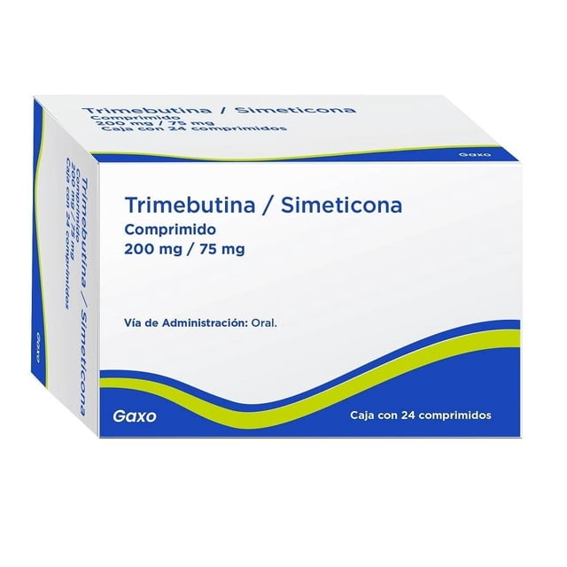 Trimebutina, Simeticona 200 mg/75 mg 24 comprimidos
