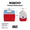 thumbnail image 4 of Igloo 16 QT Playmate Elite Ice Chest Cooler, 30 Can Capacity, Popsicle, 4 of 15