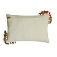 thumbnail image 5 of Fall Home Decorative Oblong Pillow Cover Black & Orange, 12"x16" (30x40 cm) Jute Tassels, Jute, Fall Decor, Autumn Decor Cushion Covers, Geometric Modern Style - Twilight Ember, 5 of 9