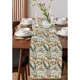 thumbnail image 2 of Summer Palm Leaf Burlap Cotton Table Runner 18x72 Inches Long, Topical Vintage Botanical Leaves Farmhouse Table Runners, Outdoor Dining Tablecloths Decor for Baby Shower/Party/Wedding, 2 of 6