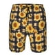 thumbnail image 3 of Balery Vintage Black White Plaid Sunflowe Traje de Baño Estilo Hawaiano para Hombre, Shorts de Secado Rápido con Bolsillos-Medium, 3 of 6