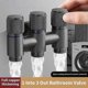 thumbnail image 2 of 1 Into 3 Out Angle Valve Bathroom Balcony Kitchen Stainless Steel Inlet Valve Fittings Valve Toilet Fittings Bathroom Fittings, 2 of 5