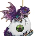 thumbnail image 3 of Decoraciones Navideñas JShteea Dragón Dibujos Animados Acrílico para Fiesta Navidad púrpura, 3 of 9