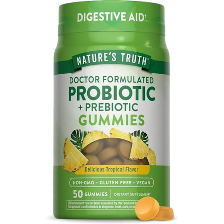 Probiotic Gummies | 50 Count | For Men and Women | Digestive Health Supplement | by Nature's Truth