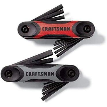 Craftsman 1/4 Metric and SAE Fold-Up Hex Key Set 17 in. 14 pc. - CMHT26008