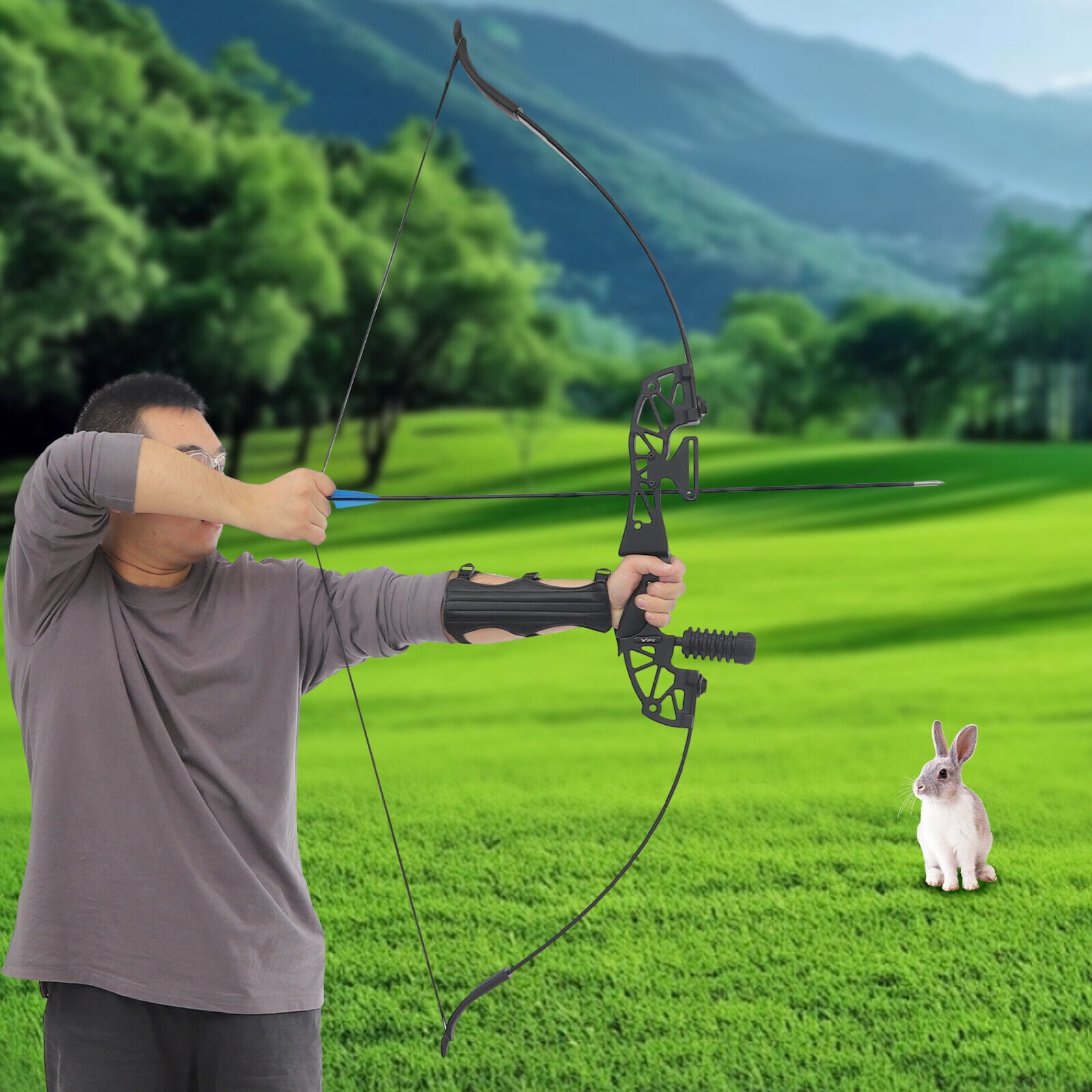 Miumaeov 40LBS Recurve Bow Kit Takedown Recurve Bow Set Arrow Kit Right-handed Bow