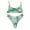 Green, variant on Women Sexy Tie-dye Pattern Top With Panty Bikini Set Two Piece Swimwear