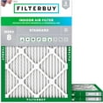thumbnail image 1 of Filterbuy 8x14x1 MERV 8 Pleated HVAC AC Furnace Air Filters (3-Pack), 1 of 9