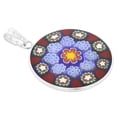 thumbnail image 3 of GlassOfVenice Murano Glass Millefiori Pendant in Silver Frame 7/8", 3 of 4