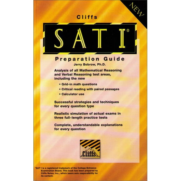 Cliffs Sat I Reasoning Test Preparation Guide Paperback Book