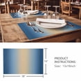 thumbnail image 3 of Placemats Set of 4, Navy Blue Ombre Woven Placemat, Linen Place Mats for Kitchen/Dining Tables, Modern Yellow Gradient Farmhouse Art Washable Table Mats for Party, 3 of 8