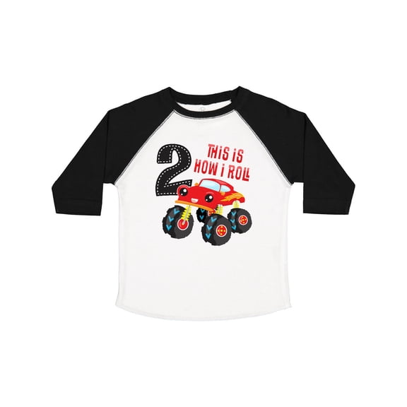 Inktastic Monster Truck How I Roll 2nd Birthday Boys Toddler T-Shirt