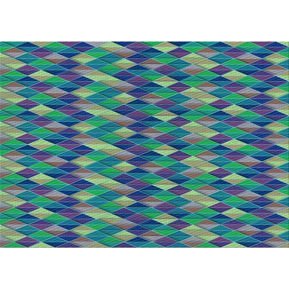 Ahgly Company Indoor Rectangle Patterned Mint Green Area Rugs, 8' x 10'