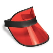 Clear Red Plastic Dealer's Visor Party Accessory (1 count)