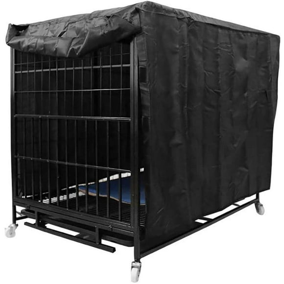Dog Crate Cover Waterproof Outdoor Indoor Wire Metal Crate Covers for 36 42in Durable Fabric Protector Universal Fit for Pet Cage All Weather Protection Light Resistant Black Extra Large