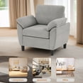 thumbnail image 3 of Soscana Accent Chair with Storage Side Pockets for Living Room Bedroom Apartment Office Studio, Single Chair Armchair,Light Gray, 3 of 8