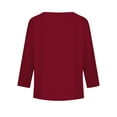 thumbnail image 4 of TQWQT Long Sleeve Wine Shirts for Girls Toddler Basic Shirts Size 10-12 Kids Crewneck Tshirt Cute Girls Tops Tween Girls Clothes 150, 4 of 5