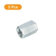 thumbnail image 3 of Unique Bargains 5pcs M10x14x20mm Coupling Nuts - Galvanized Carbon Steel Hex Threaded Rod Coupler, 3 of 4