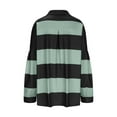 thumbnail image 6 of Oversized Sweatshirt for Women Long Sleeve Button V-Neck Striped Print Pullover Tops Fall Fashion 2025 Loose Fit Tunic Blouses, 6 of 6