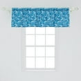 thumbnail image 2 of Ambesonne Blue Window Valance, Marine Waves Spirals Art, 54" X 18", Blue Pale Blue, 2 of 3