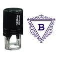 thumbnail image 1 of Printtoo B Alphabet Swirl Border Triangle Monogram Initial Self Inking Rubber Stamp Office Stationary, 1 of 3