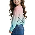 thumbnail image 4 of FamilyThread Girls Slim Tops Casual Basic Loose Soft Star Style Pullover Long Blouse T-Shirt Tee For 3-14Y, 4 of 8