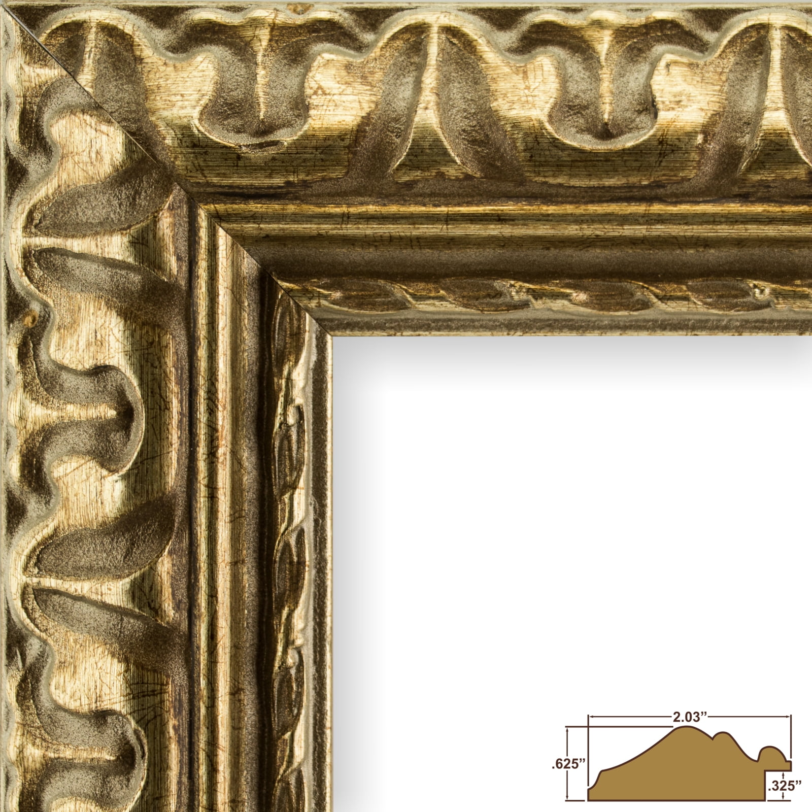 Craig Frames Bravado Ornate, 18x24 inch Antique Bronze Picture Frame Matted for a 12x18 Photo