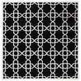 thumbnail image 2 of Safavieh Dhurries Edgar Geometric Area Rug, Black/Ivory, 8' x 8' Square, 2 of 8