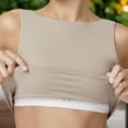 thumbnail image 4 of Women's Sleeveless Crop Top with High Neckline - X Large, Ivory, 4 of 7