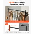 thumbnail image 4 of KFFKFF Clothes Rack, Rolling Clothing Garment Rack with Hanging Rod and Side Hooks, 198 lbs Load Capacity, Heavy Duty Carbon Steel Clothing Racks with Wheels, 4 of 9