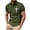 Army Green, variant on Mens Golf Polo Shirts 50+ UPF Short Sleeve Quick-Dry Performance Cross Print Graphics Golf Shirt Size 3XL Khaki
