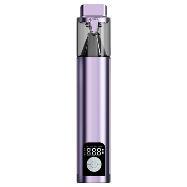Iumwxz Wireless Car Vacuum Cleaner Pump Brushless Inflator Portable Handheld High Suction Integrated LED Light Tire Pressure Display Multiple Nozzles Purple